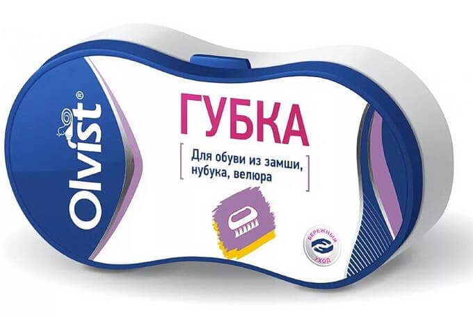 9066 OLVIST Губка д/замши БОЛЬШАЯ 12см