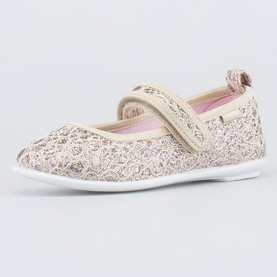 231256-13 Туфли текстильные Котофей для Девочки золотистый